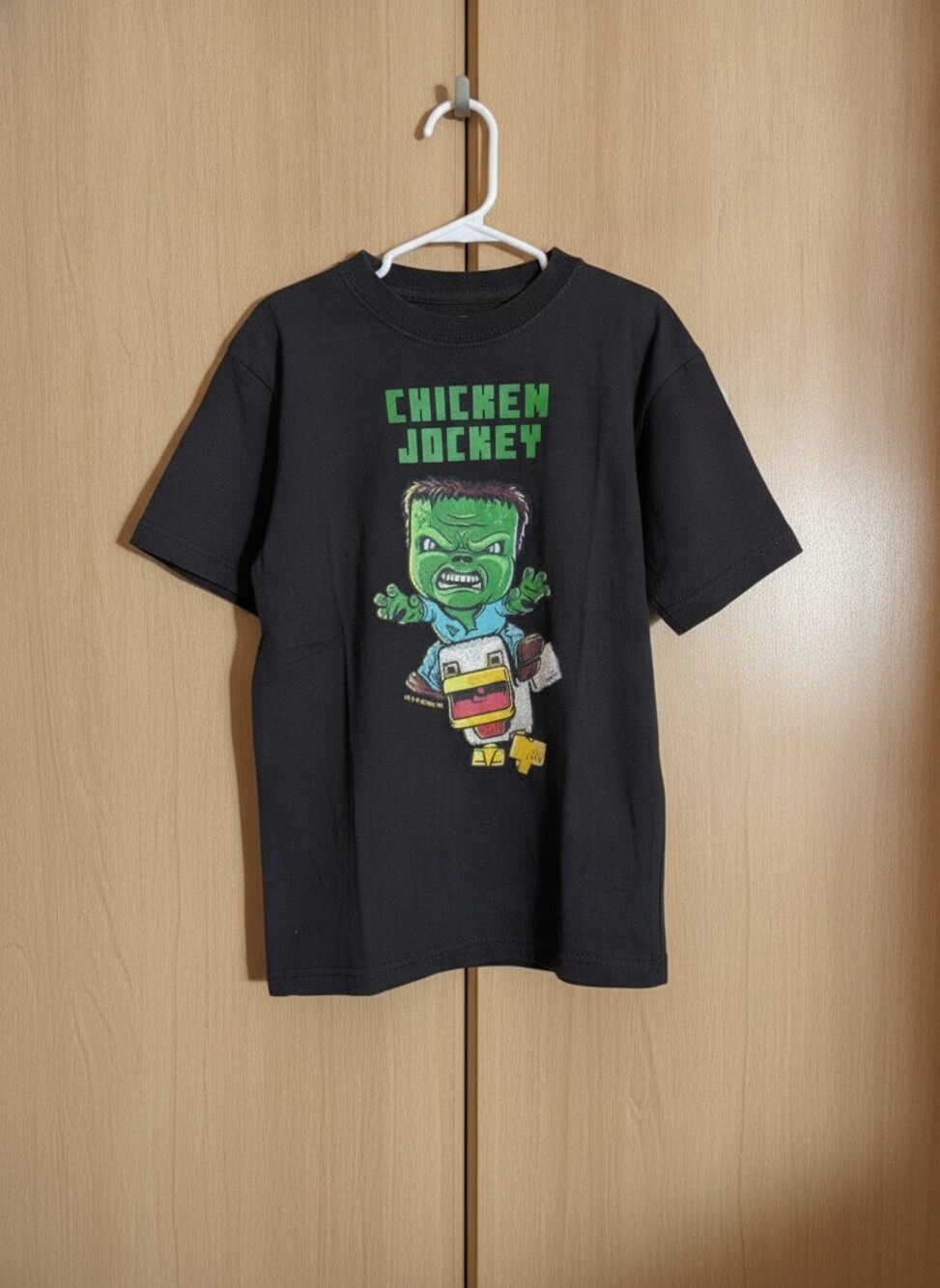 Minecraft Chicken Jockey Boys Graphic T-Shirt NWOT